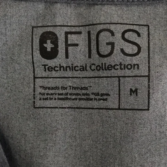 Figs Technical Collection Denim Blue Casma Scrub Top Size Medium - Picture 6 of 7